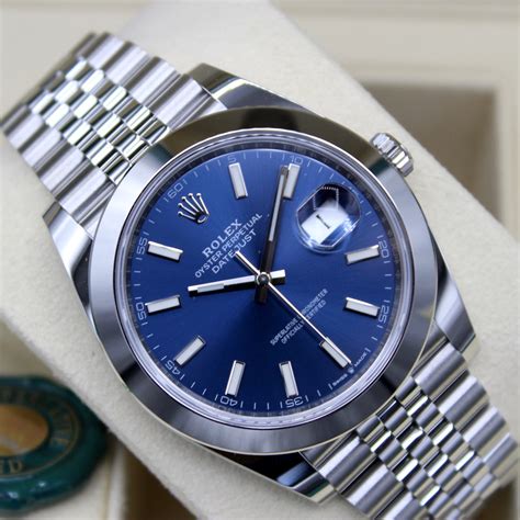 rolex blueface datejust|rolex datejust 41mm blue 126300.